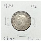 1944 Silver British 1 Shilling