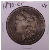 1890-CC Morgan Silver Dollar