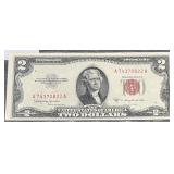 1953-C Red Seal $2- Nice Condition