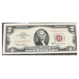 1963-A UNC Red Seal $2