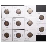 11pc Shield Nickels