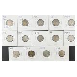 14pc. Buffalo Nickels