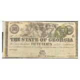 1863 Confederate Georgia 50 Cents