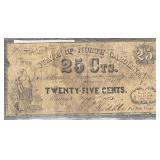 1862 North Carolina 25 Cents