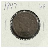 1847 Large Cent