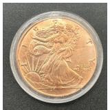 1oz .999 Copper Walking Liberty Round
