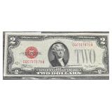1928-D Red Seal $2 - Nice Condition
