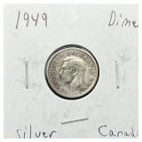 1949 Silver Canada Dime