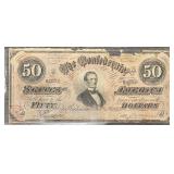 1864 Confederate $50