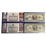2pc National Park US Colorized $2 Bank Notes