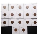 17pc Indian Head Cents