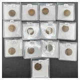 13pc Lincoln & Indian Head Cents