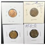 4pc Lincoln & Wheat Cents