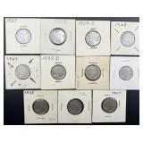 11pc Buffalo Nickels