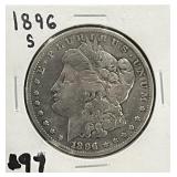 1896-S  Morgan Silver Dollar