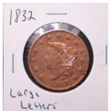 1832 Large Letters Large Cent