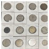 16pc Foreign Coins