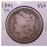 1881-CC Morgan Silver Dollar
