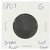 1807 Draped Bust Half Cent