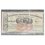 1883 Shenango & Allegheny $35 Interest Warrant