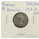 Roman AR Denarius TRAJAN 103-111 AD
