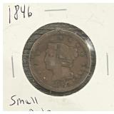 1846 Small Date Large Cent