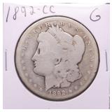 1892-CC Morgan Silver Dollar
