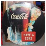 Vintage Coca-Cola Round Foam Advertising Board