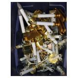 Large Collection of Plastic Brass Style Candles