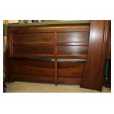 King Cherry Wood Sleigh Bed Frame