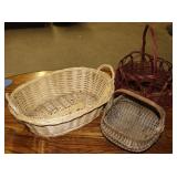 Vintage Small Egg Basket w/ Other Woven Baskets