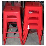 6pc. Hobby Lobby Red Square Bar Stools