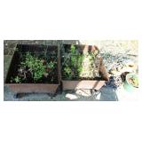 Raised Flower Beds w/ Gardening Pots & Fenching