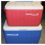 Vintage Coleman Polylite 34 & 48 Coolers