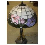 Vintage Tiffany Style Stained Glass Lamp