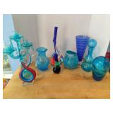 Collectable Blue Glass Assortment