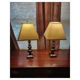 2 Matching Wooden Table Lamps