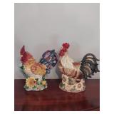 Rooster Cookie Jar and Vase - Read Details
