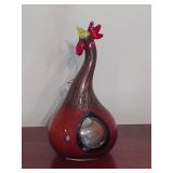Hand Blown Glass Rooster
