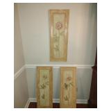 3 Pcs Floral Artwork