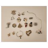 Assortment of Christmas Jewelry