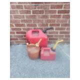 Assorted Gas Cans