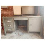 Vintage Metal Desk 34x60x31