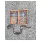 Vintage Hand Drill and Bit Set