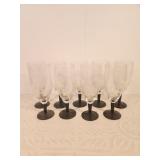 Black Stem Anchor Hocking Company Glasses