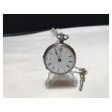 No Name Has Key to Wind Pocket Watch