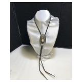 Sterling Oval Bolo Tie Artist Signed