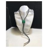 Green Stone Bolo Tie