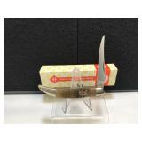 Kissing Crane Toothpick Green Horn Handle