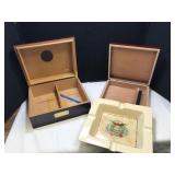 Cigar Ashtray & 2 Humidors